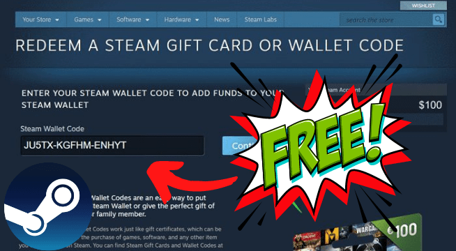 Free Steam wallet codes