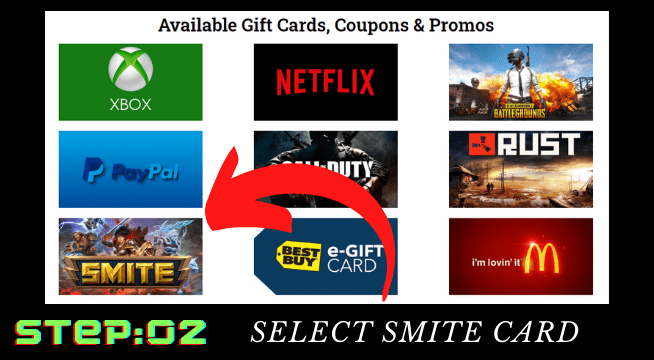 Smite Gems Free card coupon