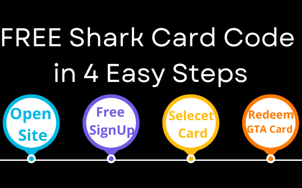 FREE shark card code in 4 Easy Steps