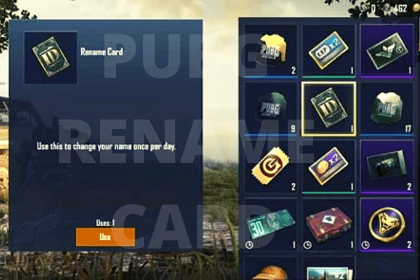 How to buy PUBG Rename Card