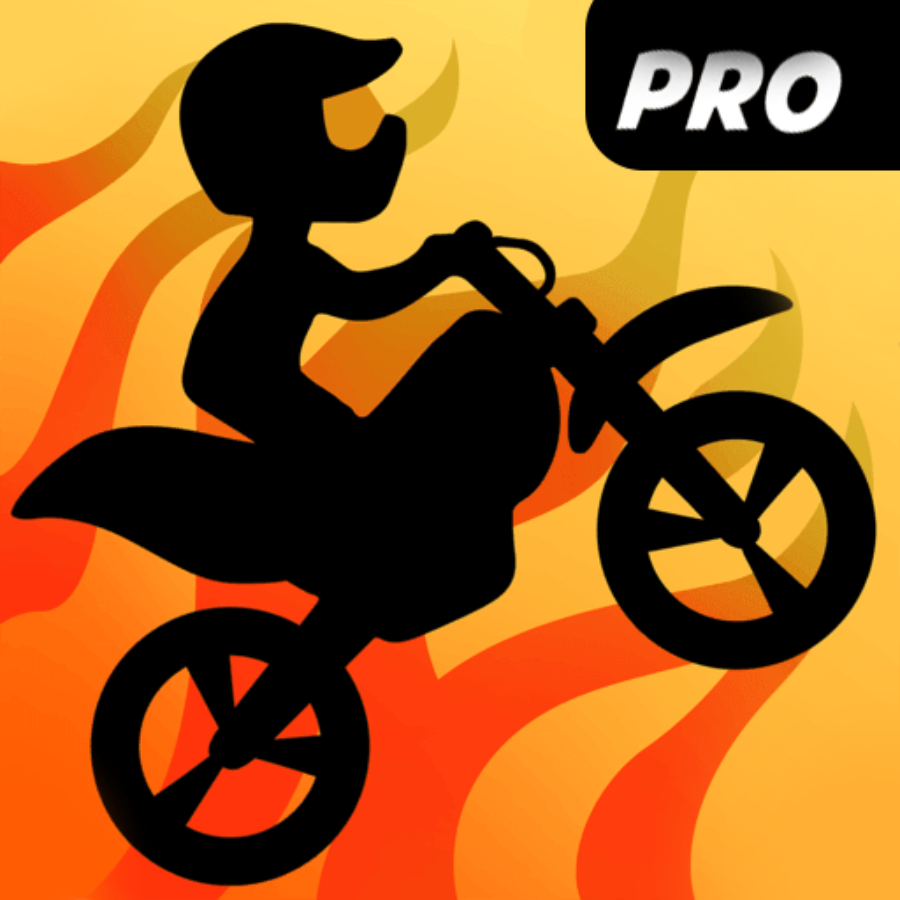 Bike Race Motorcycle Games MOD APK gameplay showing rider performing stunt on obstacle track