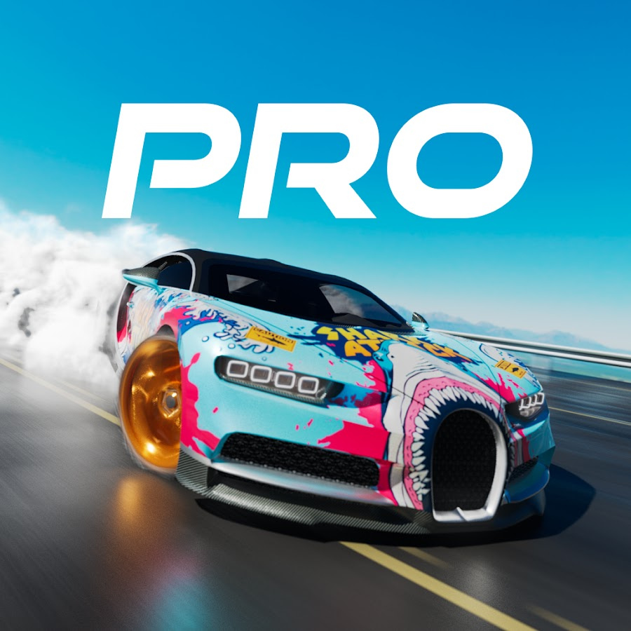 Drift Max Pro MOD APK gameplay showing drift car sliding with smoke on track